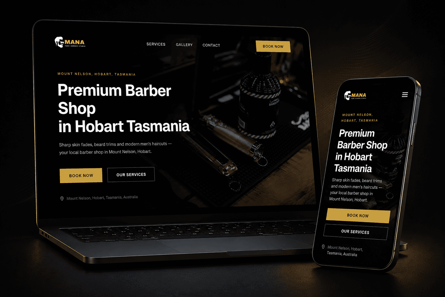 Mana Fade Studio website
